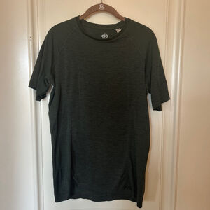 Men's Alo Dark Green Short Sleeve Tee - Size L